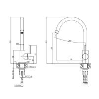 Смеситель Alveus Granital Roxa Carbon - 2 фото