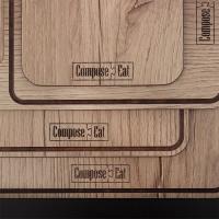 Разделочная доска 22x15 см Compose Eat Everyday бежевая - 11 фото