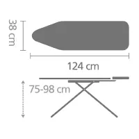 Гладильная доска 124х38 см Brabantia белая - 6 фото