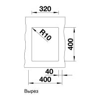 Кухонная мойка 35 см Blanco Subline 320-U жемчужная - 3 фото