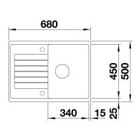 Кухонная мойка 68 см Blanco Zia 45 S Compact кофе - 4 фото