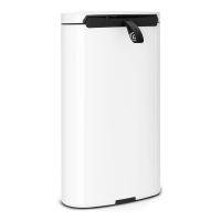 Мусорный бак с педалью 40 л Brabantia Flat Back белый - 3 фото