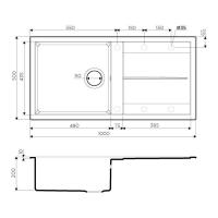 Кухонная мойка 100 см Omoikiri Solidity Sumi 100-EV эверест - 2 фото