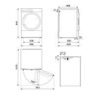 Сушильная машина 59,6 см на 9 кг Smeg DT393RU белая - 4 фото