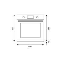 Встраиваемый электрический духовой шкаф 59,7х59,5х52 см Bertazzoni Modern F6011MODELC коричневый - 2 фото