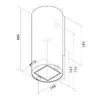 Настенная вытяжка 43 см Jetair Pipe BL/A/43 черная - 3 фото