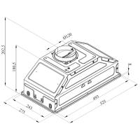 Встраиваемая вытяжка 60 см HiSTORY CI65B1 FIX серебристая сталь INOX - 5 фото