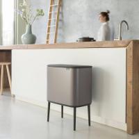 Мусорный бак 3x11 л Brabantia Bo Touch Bin серый - 6 фото