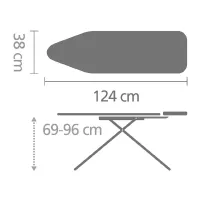 Гладильная доска 124х38 см Brabantia белая - 7 фото