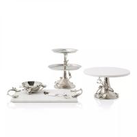Сервировочное блюдо 28 см Michael Aram White Orchid белое - 2 фото