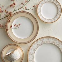Тарелка хлебная 16,7 см Noritake Trefolio Platinum белая - 4 фото