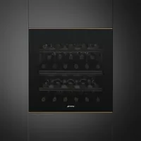 Встраиваемый винный шкаф на 29 бутылок Smeg Dolce Stil Novo CVI629NR3 черный - 2 фото