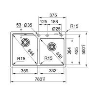 Кухонная мойка 78 см Franke Urban UBG 620-78 графит - 2 фото