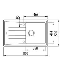 Кухонная мойка 86 см Teka Maestro Stone 50 B-TG 1B 1D белый арктик - 3 фото