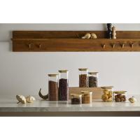 Банка для хранения 1,1 л Smart Solutions Glass Bamboo прозрачная - 2 фото