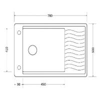 Кухонная мойка 78 см Kuppersberg Mila 1B1D Black Metal черная - 5 фото