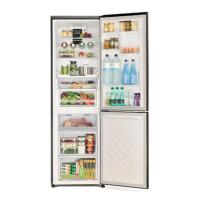 Холодильник 190х60 см Hitachi Stylish Bottom Freezer R-BG410PU6X GBK черное стекло - 1 фото