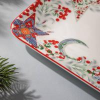 Сервировочное блюдо 38х17 см Mix&Match Home Happy Star белое - 11 фото