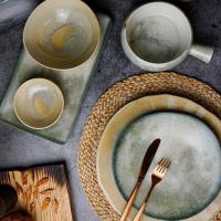 Тарелка обеденная 28,5 см Porland Stoneware Pearl бежевая - 6 фото