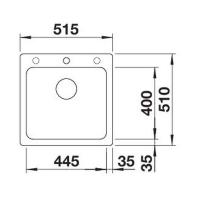 Кухонная мойка 51,5 см Blanco Naya 5 кофе - 8 фото