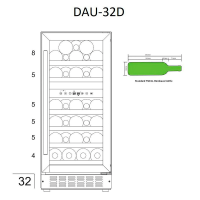 Встраиваемый винный шкаф на 32 бутылки Dunavox DAU-32.78DW - 2 фото