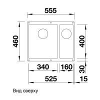 Кухонная мойка 55,5 см Blanco Subline 340/160-U жасмин - 4 фото