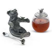 Банка для мёда с ложкой Bear 360 мл Vagabond House Woodland Creatures - 5 фото