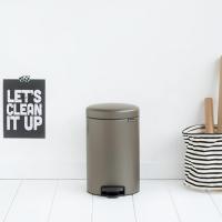 Ведро для мусора с педалью 12л Brabantia NewIcon платина - 4 фото