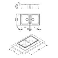 Кухонная мойка 86 см Smeg Rigae LZ862AV2 овес - 1 фото