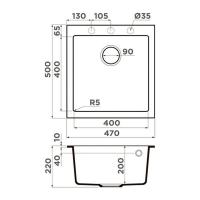 Кухонная мойка 40 см Omoikiri Bosen 47A-WH белая - 2 фото