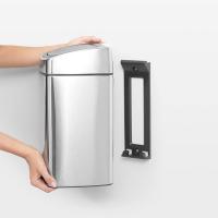 Ведро для мусора 10 л Brabantia Touch Bin стальное - 7 фото