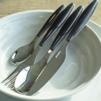 Набор столовых приборов на 6 персон Guzzini Cutlery Feeling черный 24 пр - 1 фото