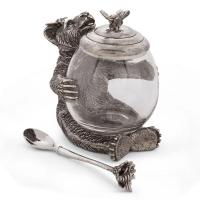 Банка для мёда с ложкой Bear 360 мл Vagabond House Woodland Creatures - 3 фото