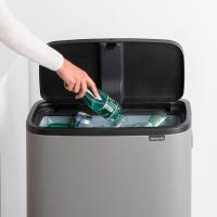 Мусорный бак 36 л Brabantia Bo Touch Bin серый - 8 фото