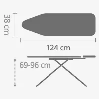 Гладильная доска 124х38 см Brabantia черная - 4 фото