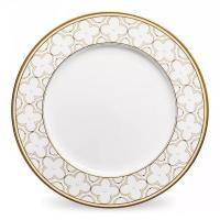Тарелка обеденная 28 см Noritake Trefolio Gold белая - 1 фото