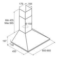 Настенная вытяжка 60 см Jetair Gaia AN/A/60 антрацит - 3 фото