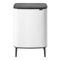 Мусорный бак 2x30 л Brabantia Bo Touch Bin Hi белый - 1 фото