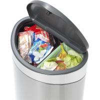 Двухсекционный мусорный бак 10-23 л Brabantia Touch Bin стальной - 7 фото