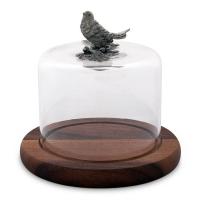 Доска для сыра с крышкой 33 см Vagabond House Song Bird коричевая - 1 фото