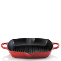 Сковорода-гриль чугунная 30 см Le Creuset Signature вишня - 1 фото