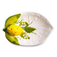 Сервировочное блюдо 12х8 см Edelweiss Лимоны и цветы белое - 3 фото