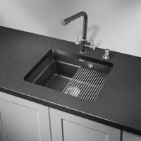 Кухонная мойка 45 см Granula Kitchen Space 5501U шварц - 2 фото