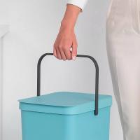 Ведро для мусора 40 л Brabantia Sort&Go голубое - 7 фото