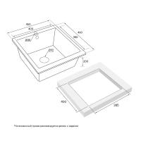 Кухонная мойка кварцевая 45 см Paulmark Brilon Quarz WH белая - 4 фото