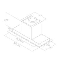 Встраиваемая вытяжка 71 см Elica Feel Hidden 2.0 @ IX/A/90 нержавеющая сталь - 4 фото