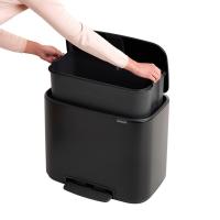 Мусорный бак 36 л Brabantia Bo Pedal Bin черный - 6 фото