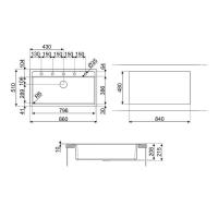 Кухонная мойка 86 см Smeg Quadra VSGX860MN черная - 8 фото