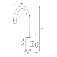 Смеситель 28 см Paulmark Essen Basis 418 черный - 3 фото