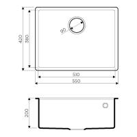 Кухонная мойка 55 см Omoikiri Solidity Tedori 54-U-EV эверест - 2 фото